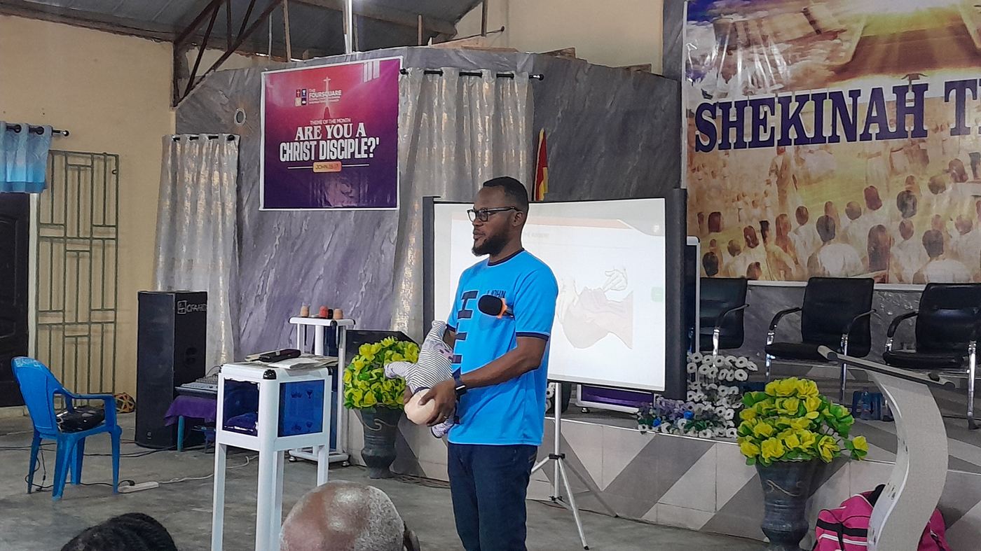 A first aid and child safety session for a community Children's Day event